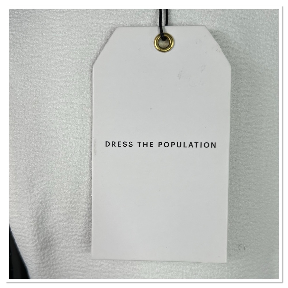 Dress the Population Helena Asymmetrical Neck Evening Gown Sz S NWT - Picture 10 of 13
